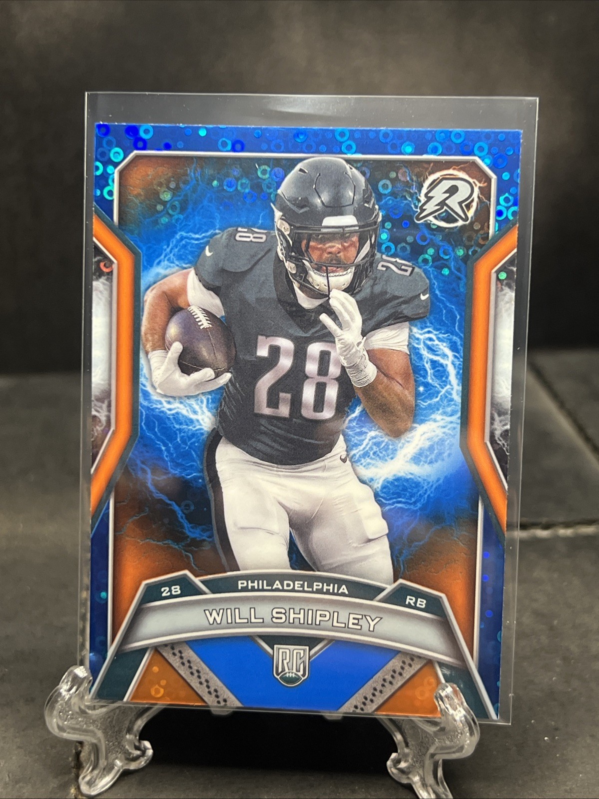 2024 Topps Resurgence - Rookies Will Shipley #175 Blue & Orange Spark Refractor