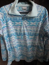 Columbia Women  s Extra Large Quarter Zip Pullover Fleece XL Aqua NWOT
