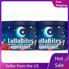 LullaBites - Natural Sleep Gummies - Made in USA - With 5-HTP- 2Pack