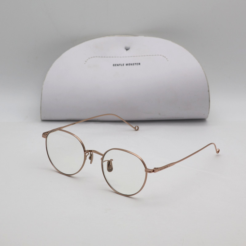 Jennie X Gentle Monster "In The Mood" 032 Eyeglasses Titanium Rose Gold Frames