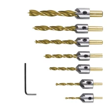 Drill Bits Pilot Screw Holes Countersink Tool compatible with hammer drills
