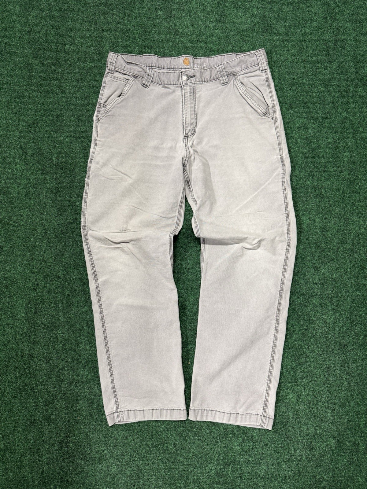 Carhartt Relaxed Fit Carpenter Pants Cream Grey 36x30