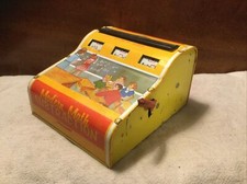 Vintage Wolverine Toys Tin Litho-Modern Math Subtraction-Mechanical Flash Cards