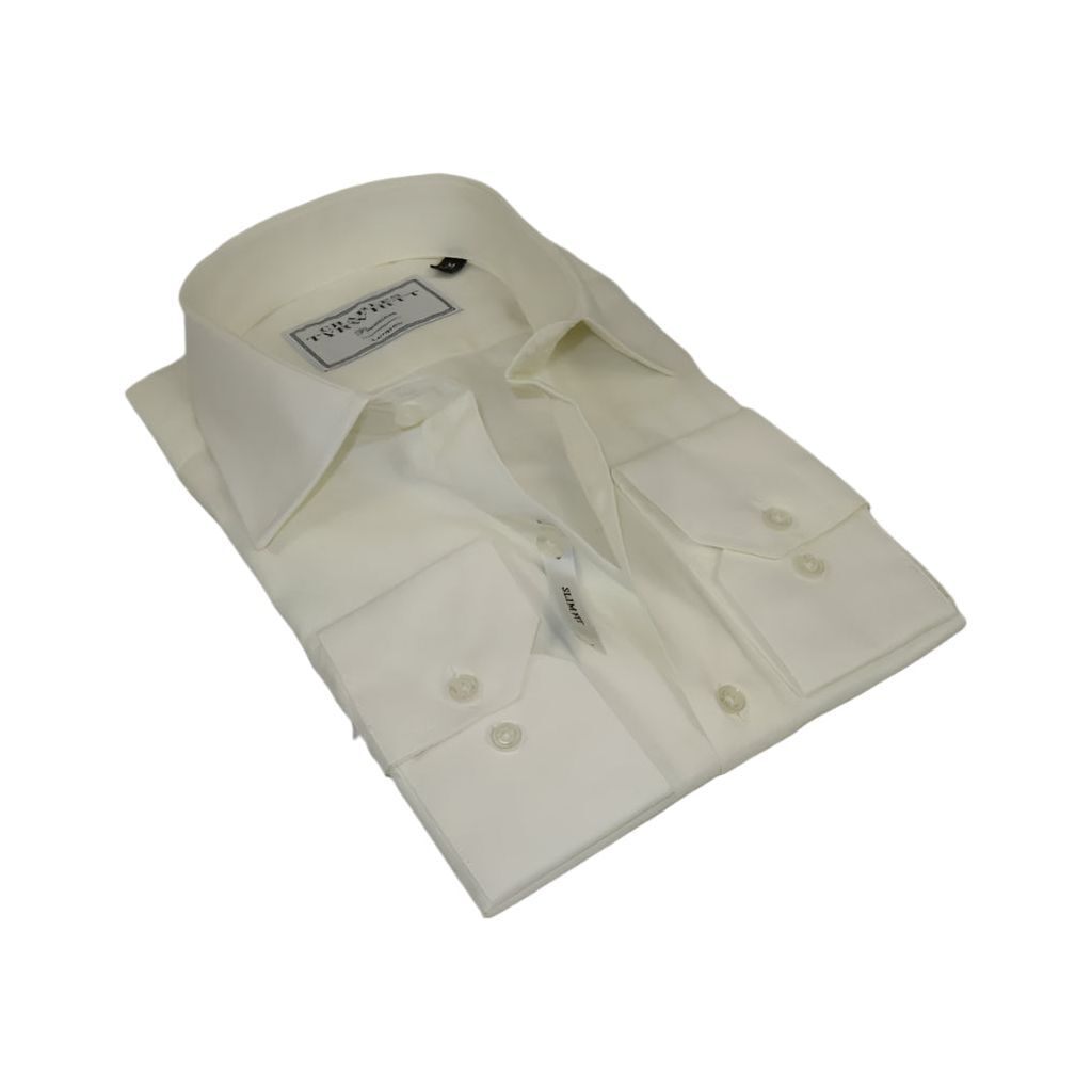 Мужская рубашка Charles TYRWHITT Турция, 100% хлопок, с отложным воротником CHT-10 цвета слоновой кости
