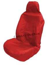 For RENAULT CLIO SPORT TOURER RED WATERPROOF SEAT COVER SINGLE FRONT SEAT