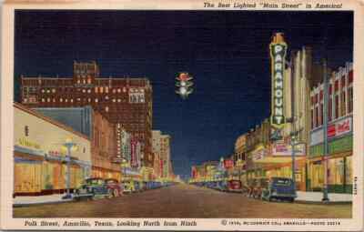 The Best Lighted ''Main Street'' in America Vintage Postcard unposted