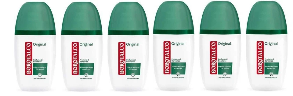 6x Borotalco Roberts Original Fresh Deodorant Deo Var Vapo No Gas 75 Ml