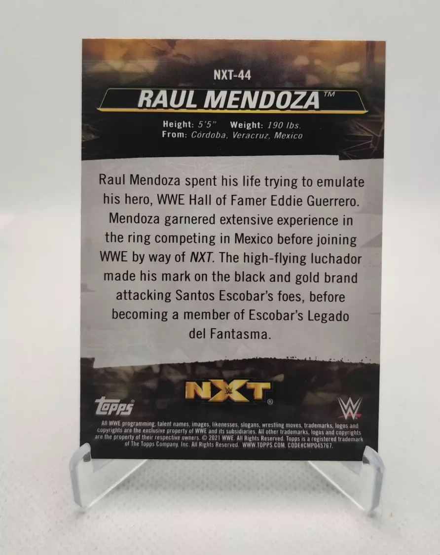 2021 Topps WWE We Are NXT Insert #NXT-44 Raul Mendoza wrestling