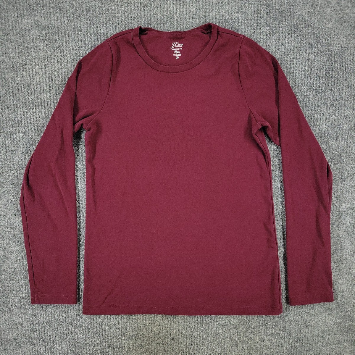 J Crew Shirt Girl's XL Red Maroon Perfect Fit Pullover Crew Neck
