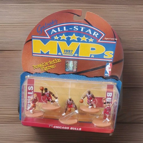 Chicago Bulls Galoob’s All-Star MVPs 1997 Edition Poseable-Action Figures.