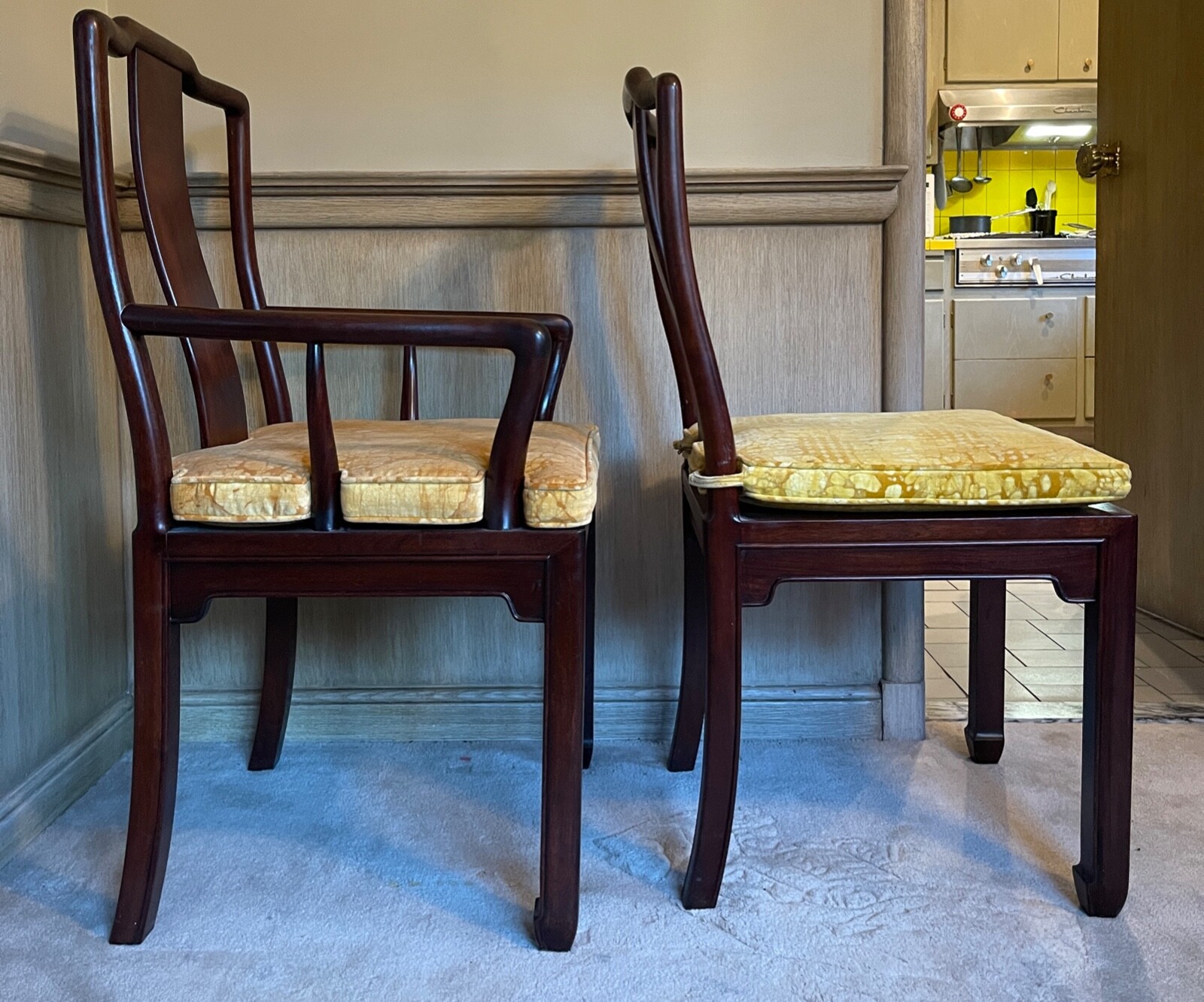 Chinese Rosewood Dining Table Set with Extender Pads Local Pickup