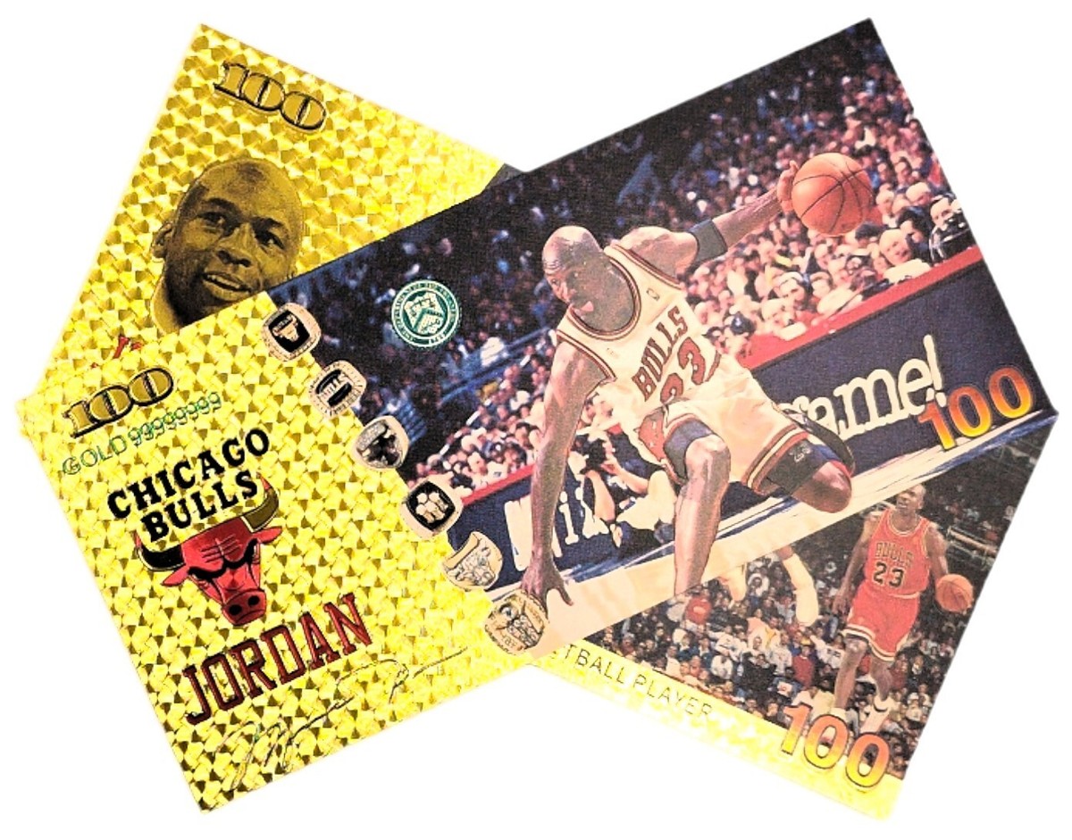 24K GOLD Plated Foil MICHAEL JORDAN Bill Gift Collectible
