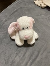 Aurora Plush Pink White Puppy Dog 11 Wind Up Rock a Bye Baby Lullaby Musical toy