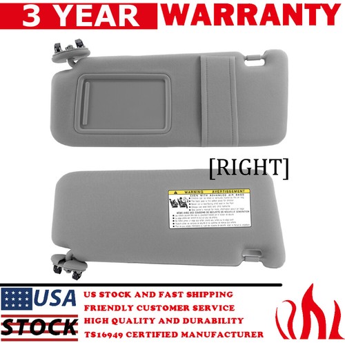 For Toyota Camry 20072011 Right Passenger Side Sun Visor W/O Sunroof