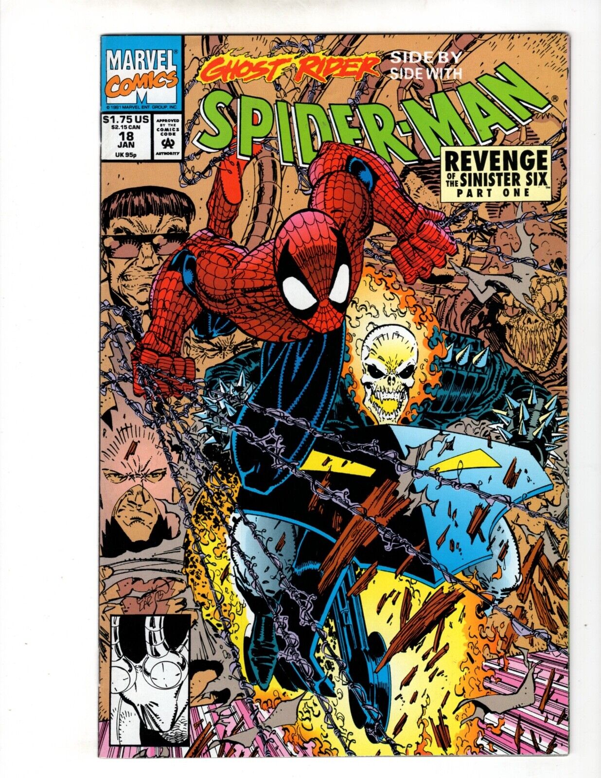 Marvel Comics Spider-Man Volume 1 Book #18 VF+ 1992