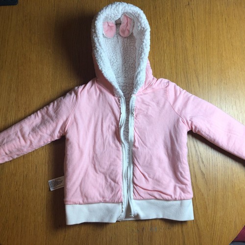 Girls Reversible Hoodie Snuggly Bunny Little Lamb 4T EUC - Picture 4 of 7