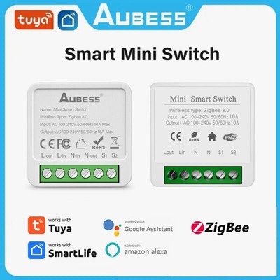 Tuya ZigBee Mini Smart Switch 10A/16A Smart Life APP Control for Alexa Google
