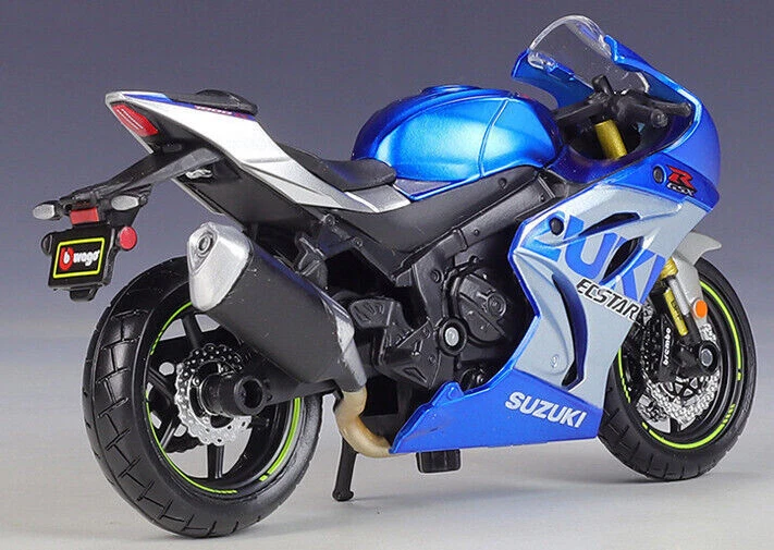 SUZUKI GSX-R1000 R  ECSTAR Blau Silber 2021  Burago 1:18 - Bild 2 von 3
