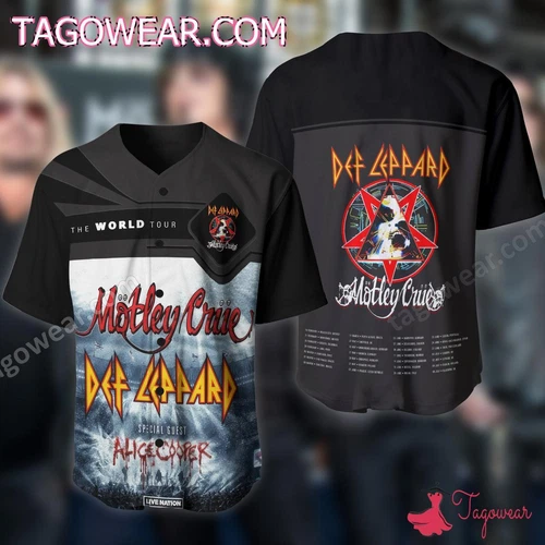 Personalized Def Leppard Motley Crue World Tour Jersey Shirt S-5XL