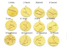 2 pcs Horoscope Astrological Zodiac Star Signs Symbols Charms Pendant 4871-82