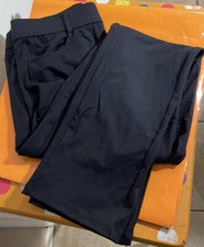 Ladies Black Stretch Dress Pants 30x28 11 Rise Front Pockets Medium Orig 36