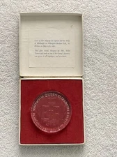 Royal Glass Commerative Medal Queen Elizabeth Visit ToPilkingtons St Helens 1961