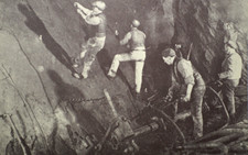 Postcard Wales Welsh Slate Mining Underground 1910 Mineshaft Miners Man Engine