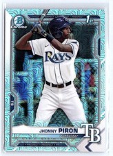 JHONNY PIRON  RAYS  RC 1st card  2021 BOWMAN CHROME #BCP-239  MOJO REFRACTOR