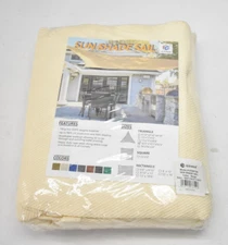 iCover Sun Shade Sail Triangle Shaped Canopy Beige 185GSM Fabric Permeable
