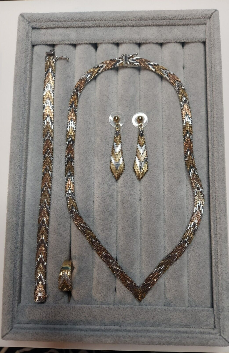 Vintage Multicolor 925 Italy Sterling Silver Jewelry Set | eBay