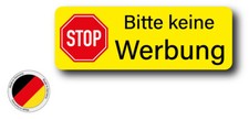 Briefkasten Aufkleber BITTE KEINE WERBUNG gel...
