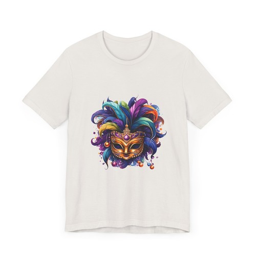 Mardi Gras T-Shirt, Festive Mask Tee, Colorful Carnival Shirt, Party Top, Unisex - Picture 24 of 53