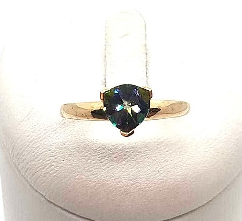 Ring mit Rheinkiesel 9K 375er Gelbgold Gr.: 56 -sehr hübsch-