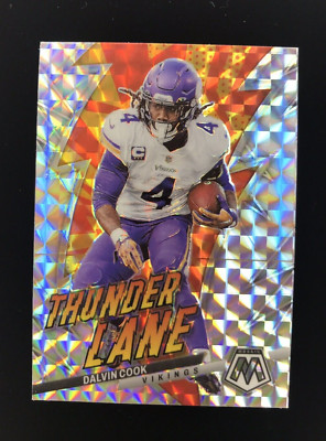 Dalvin Cook Thunder Lane Silver Prizm 2023 Mosaic NFL #TL-DC Vikings Jets