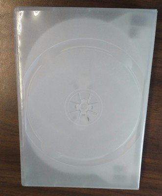 NEW! 27mm 6 Discs CD DVD Storage Case Frosty Clear 2 Pk Six Tray Holder Box 