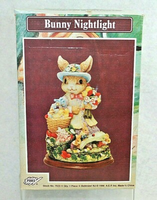 Bunny Electric Night Light #7523 by Albert Price 1996 in Box Works Great  S9914