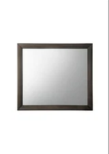 35 Gray Oak Framed Accent Mirror