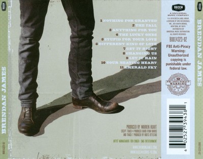 BRENDAN JAMES BRENDAN JAMES NEW CD