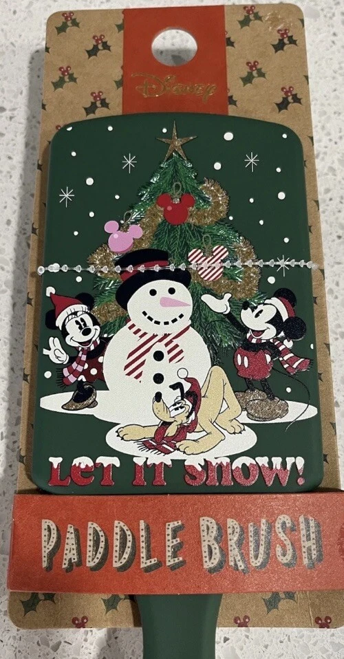 Disney Mickey Minnie y Pluto Let it Snow Navidad Paleta Cepillo Primark Nuevo con Etiquetas Foto 2 de 3