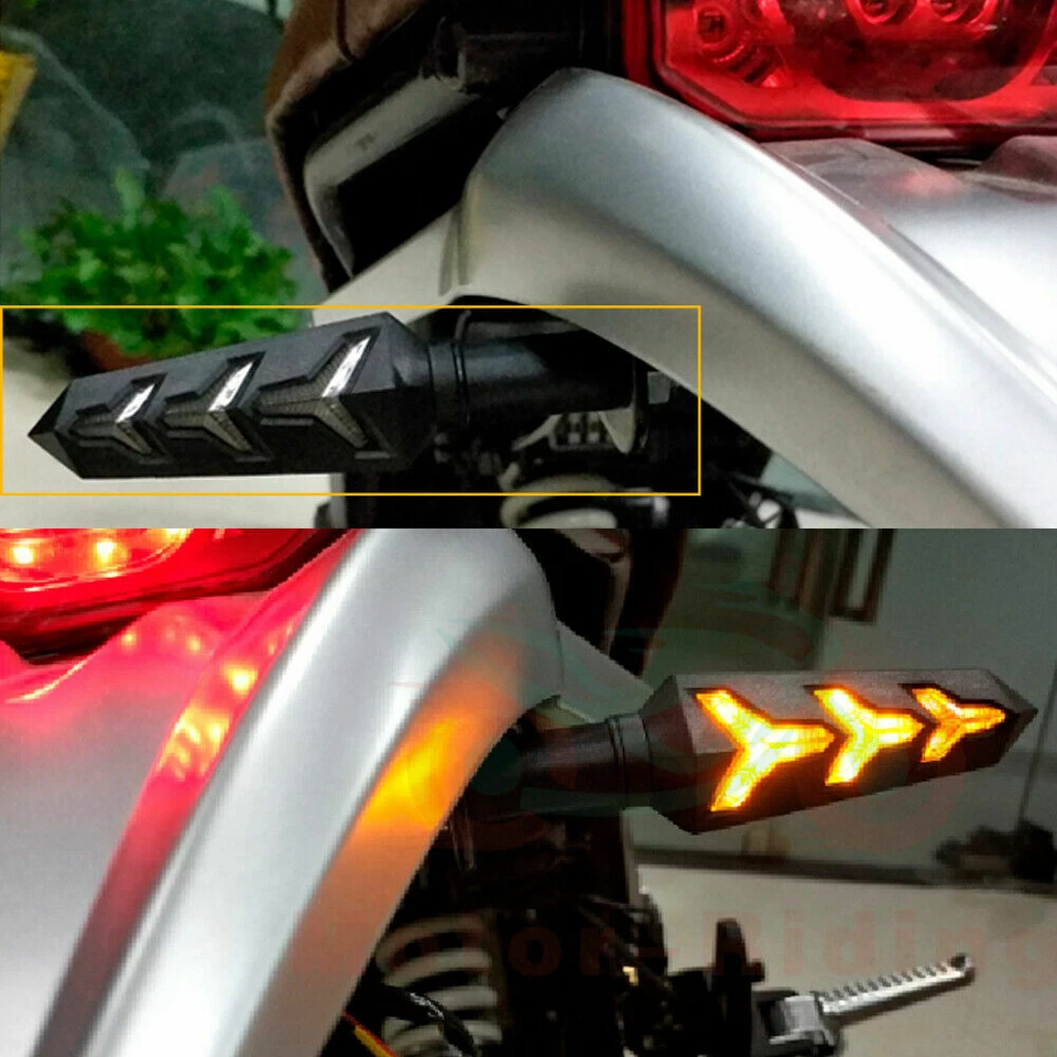 Luces intermitentes LED intermitentes para motocicleta Kawasaki Ninja 250R 500R 650 650R Foto 4 de 4