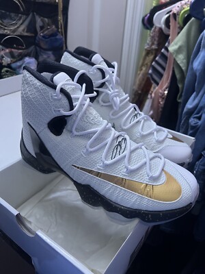 Size 8.5 - Nike LeBron 13 Elite White - Gold New With Box | eBay