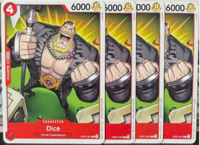 Dice (X4) Playset OP07-007 Common One Piece TCG 500 Years in the Future NM RED