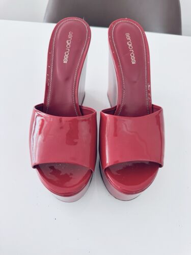 SERGIO ROSSI Schuhe Plateau Wedges Rot Lackleder Euro EU 41 UK8 US 10 AU 10 - Bild 2 von 24
