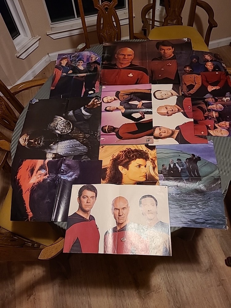 12 Star Trek posters from various stages through Out Show.taped IsStill On Rough