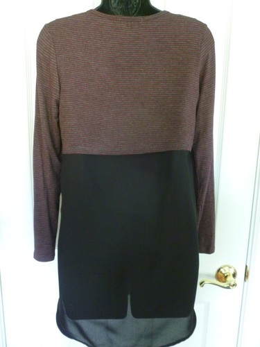 Tunica donna grigia crop top nero trasparente mod ref taglia S small - Foto 5 di 9
