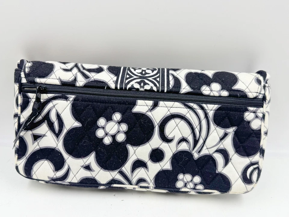 Vera Bradley Knot Just A Clutch Women's Handbag Black White Quilted Shoulder Bag - Image 2 of 4