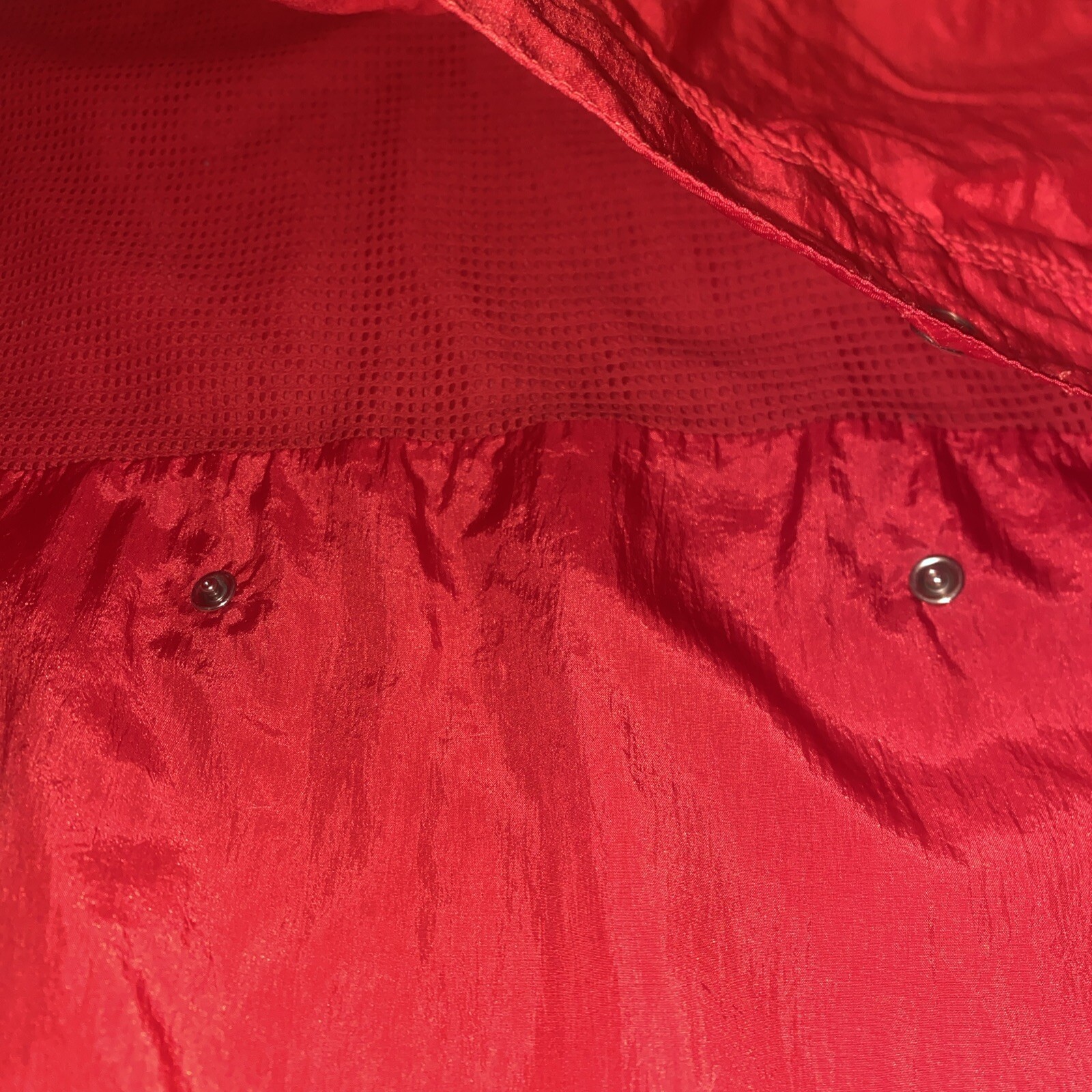 Adidas 90s Size Medium Solid Red Front Pouch Wind… - image 20