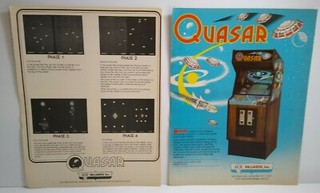 Quasar Space Panic Video Arcade Game Promo Print AD Art 1981 US Billiards Gaming