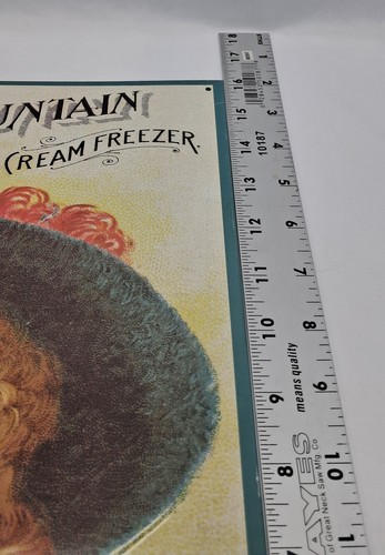 Use The White Mountain Ice Cream Freezer Maker Sign. The World's Best! Vintage. - Picture 3 of 3