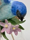 2 Franklin Mint Bells 24K Gold Rim Crystal Bells Bird Nuthatch Indigo Bunting — photo 5